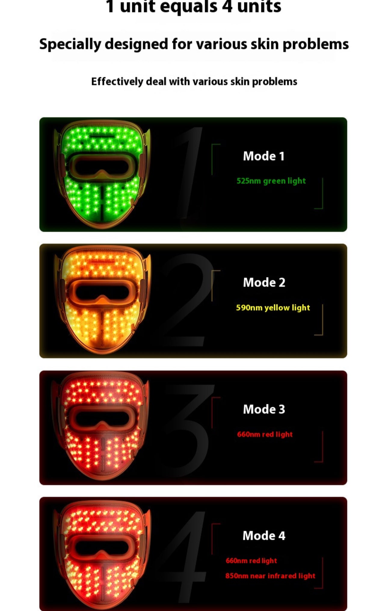 Rechargeable LED Skin Rejuvenation Beauty Mask